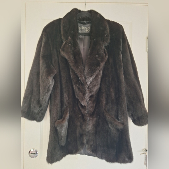 Women's Real Mink Fur Coat Jacket Size L - Picture 1 of 8